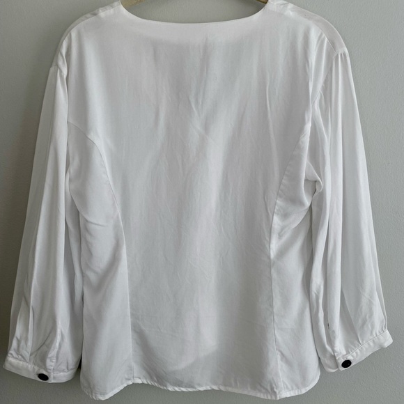 FRANK & Oak 100% Cotton White Button Down Long Sleeve Blouse Size M - Picture 3 of 8